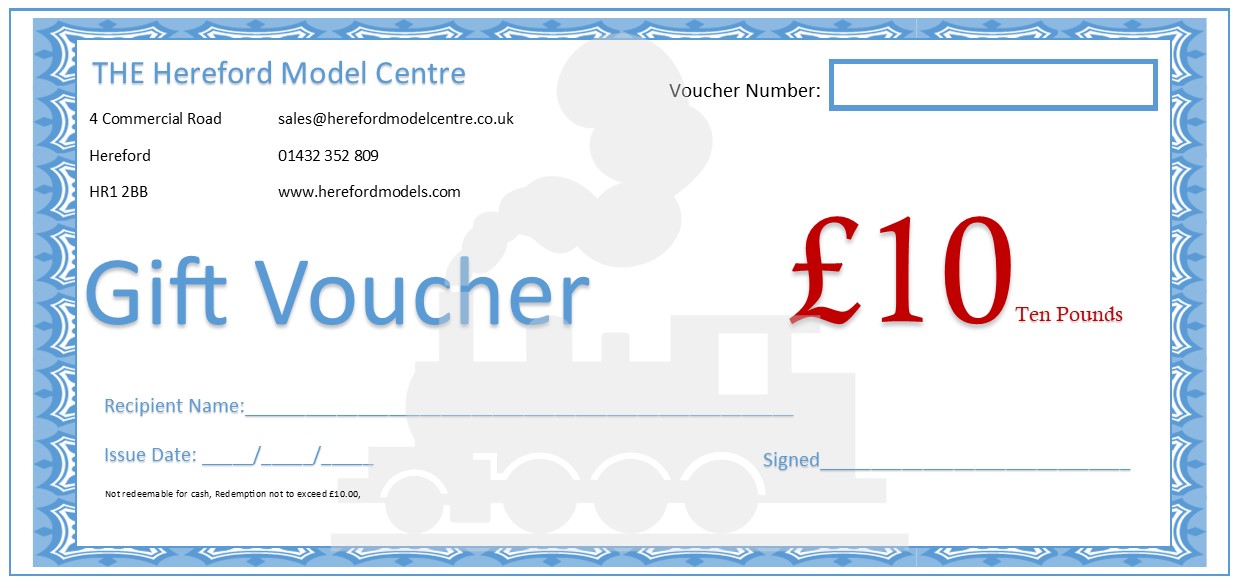 Hereford Model Centre £10 Voucher (image for) Hereford Model Centre £10 Voucher